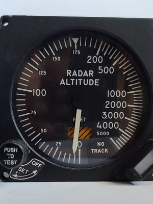 Old altimeter used, cockpit instrument in very good condition