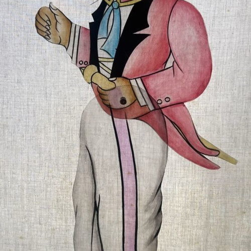 Sior Dionysios/Nionios Shadow Theatre Figure painted on celluloid, new