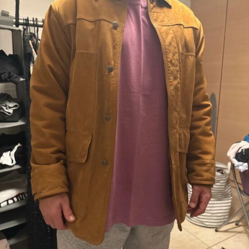 Leather Timberland jacket like new, brown, size S