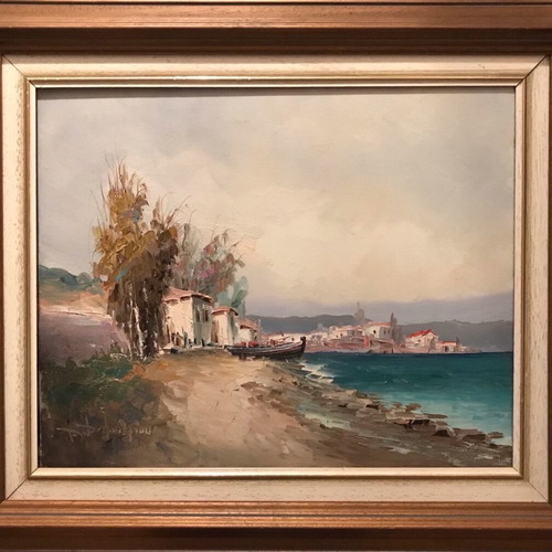 Dimitriou painting oil on canvas like new with frame