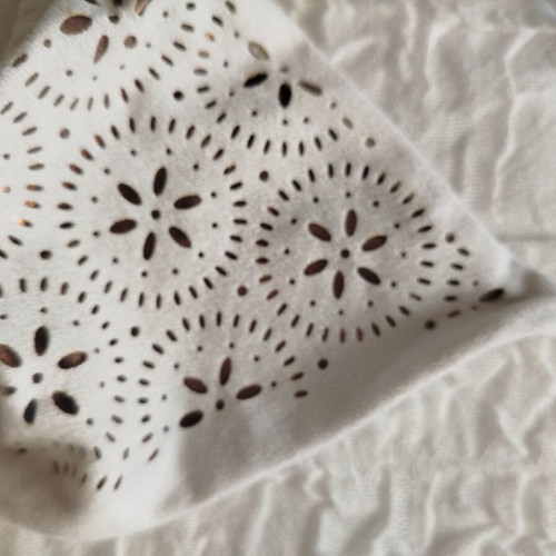 White swimsuit with bronze broderie lining Patrizia Pepe like new, size M