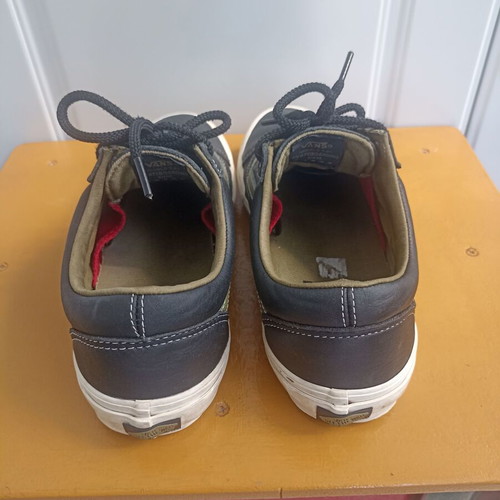 Vans Skate Old Skool Butter Leather Black/Green size 43 like new