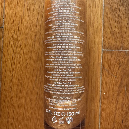 Lancaster Golden Tan Maximizer After Sun Oil 150ml unused