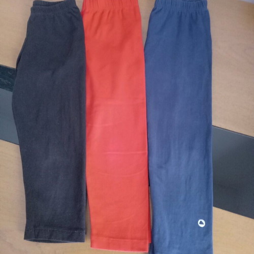 Set of 6 used 3 leggings and 3 short-sleeve tops for 8-year-old girl