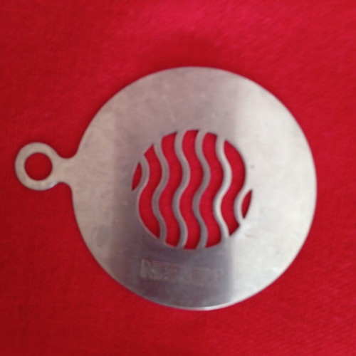 Μεταλλικά στένσιλ Nescafé σετ 7 σχεδίων inox σαν καινούργια