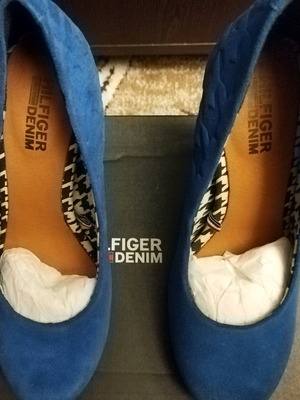 Hilfiger Denim pumps new, 10cm heel, blue