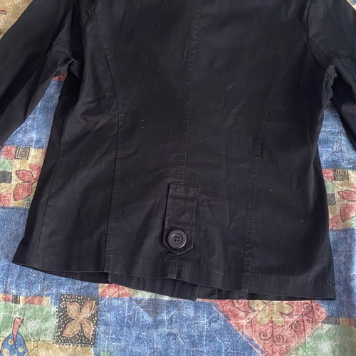 Black short Anel trench coat slim fit like new