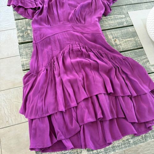 Purple dress with ruffles, romantic style, like new