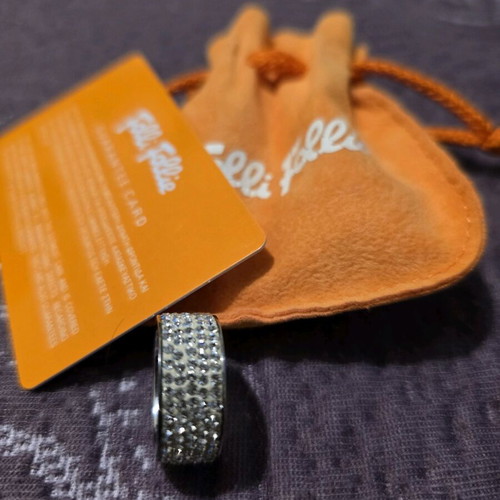 Folli Follie ring like new, white and silver, size 52