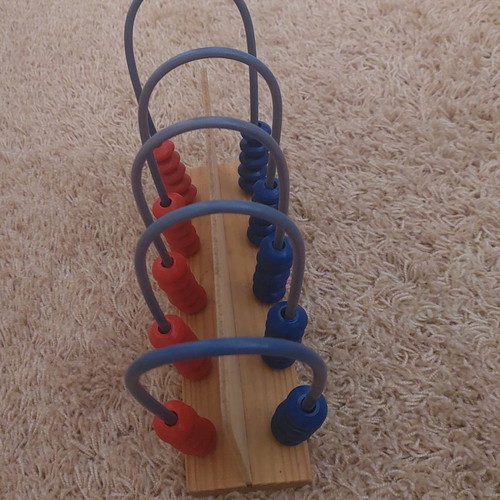 Wooden abacus like new with free educational toy