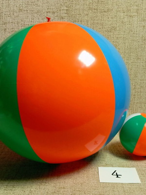 Beach balls new, set of 2, plastic vintage decorative