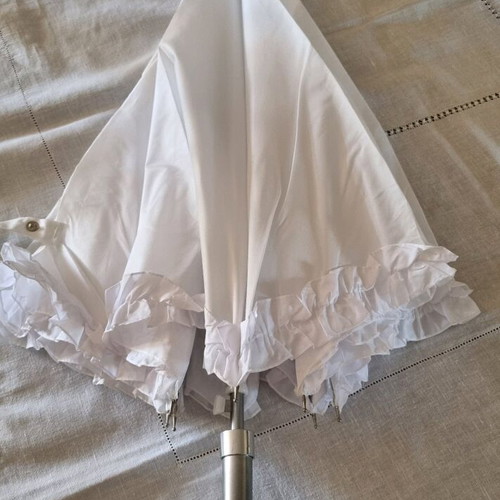 White bridal umbrella new