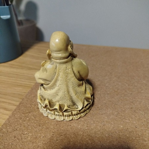 Smiling Buddha resin figurine like new