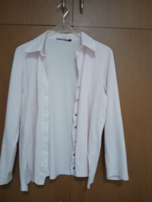 Pink open shirt-jacket, size M
