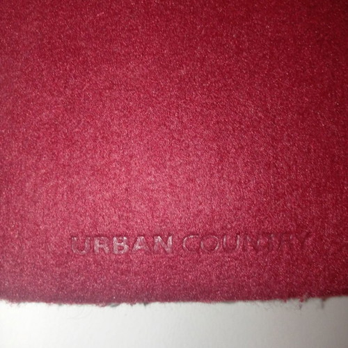 Urban Country cross body bag dark red and grey felt