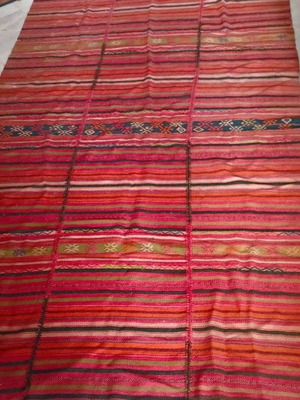 Wool Kilim Rug Loom-Woven From Macedonia, Like New