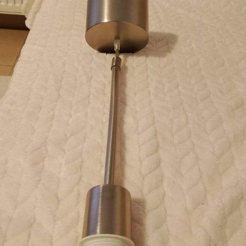 Pendant metal silver lamp holder like new for lighting fixture