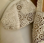 Дамски обувки Toms номер 41 употребявани, бели балерини