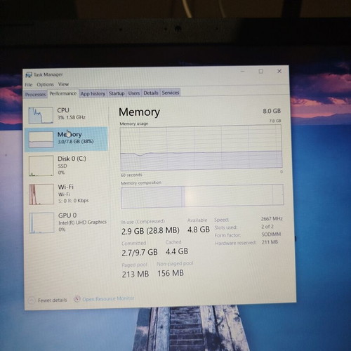 Acer Aspire 3 laptop used, Intel Core i3, 8GB RAM, 256GB SSD