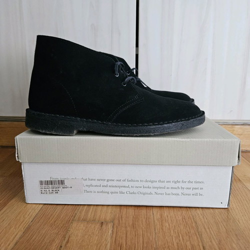 Clarks Desert boots size 42.5 black like new