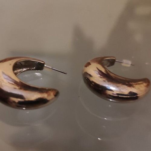 Silver hoop earrings used