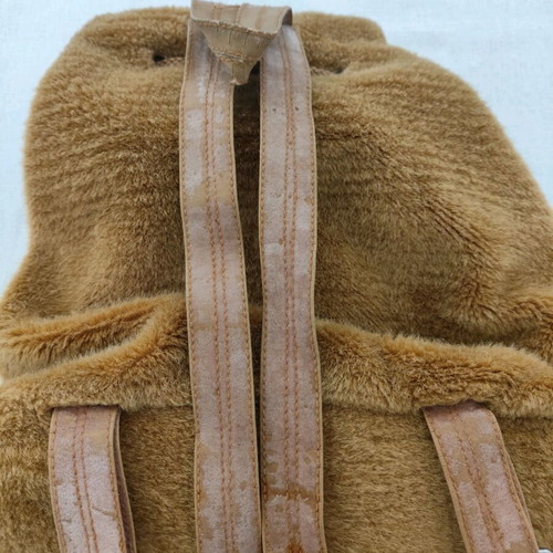 Winnie furry backpack used, brown, Disney, backpack, 30x25cm