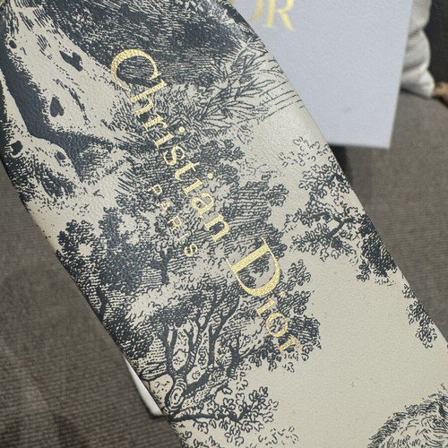Christian Dior Dway Toile de Jouy Slides Size 37 New with Box