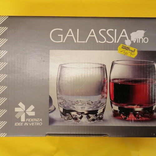 Galassia Wine Glasses by Fidenza Vetraria, pack of 6, new