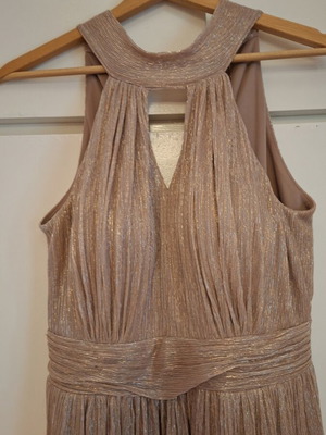 Abiyefon Maxi Dress size 40 like new, rose gold shimmer