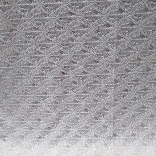 Curtain fabric lace white new, sold by the meter
