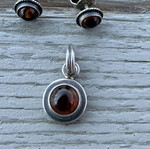 Silver set with amber