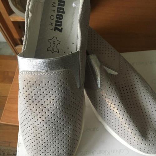 Tendenz Comfort women's moccasins new, natural leather, gray, size 39