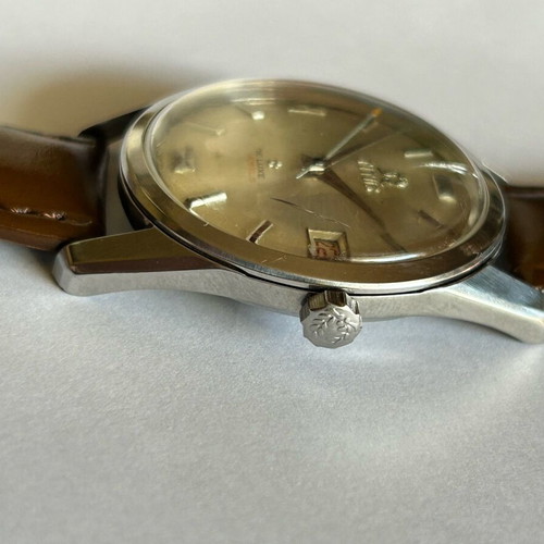 Titus De luxe wind-up watch used, 21 jewels, gray silver