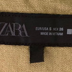 Zara sleeveless maxi dress linen viscose, khaki green, size S