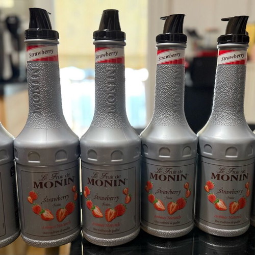 Monin Strawberry Puree and Syrup pack 12x1L new