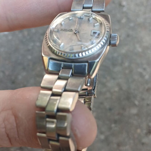 Seiko Automatic 2205-0230 women's watch used, silver