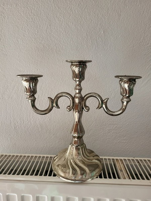 Quist W.-Germany vintage silver-plated three-arm candlestick