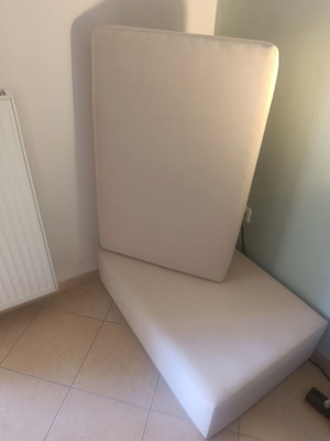 Stool sofa like new with easy-clean fabric