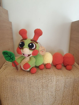 Amigurumi Caterpillar Soft Toy New, Colorful Handmade