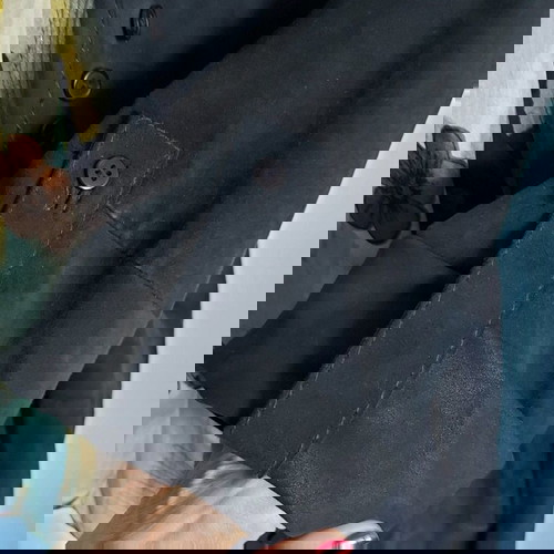 Παλτό Uterque από φυσικό nubuck δέρμα, σαν καινούργιο, μέγεθος L/XL