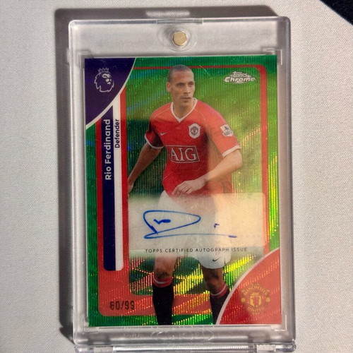 Rio Ferdinand 2025 Topps Chrome #CA-RF Auto Green 60/99 καινούργιο