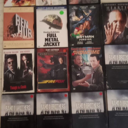 DVD cases used, set of 15 collectible empty sleeves