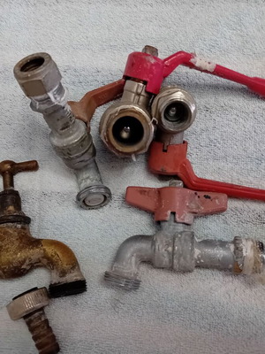 Outdoor taps used, valves