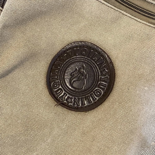 Backpack like new, khaki-olive color, stonewashed style