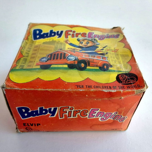 Wind-up fire extinguisher toy 60s Elvip new