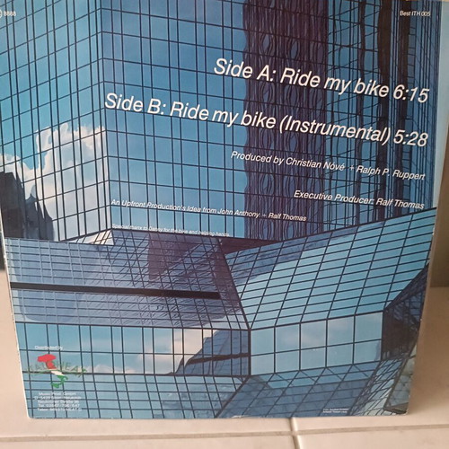 Nove Ride My Bike 12" Maxi Single Italodisco