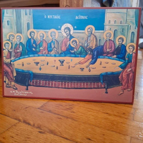 The Last Supper religious icon, like new, approx. 30x20 cm
