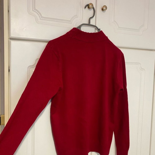 Red pullover turtleneck with details