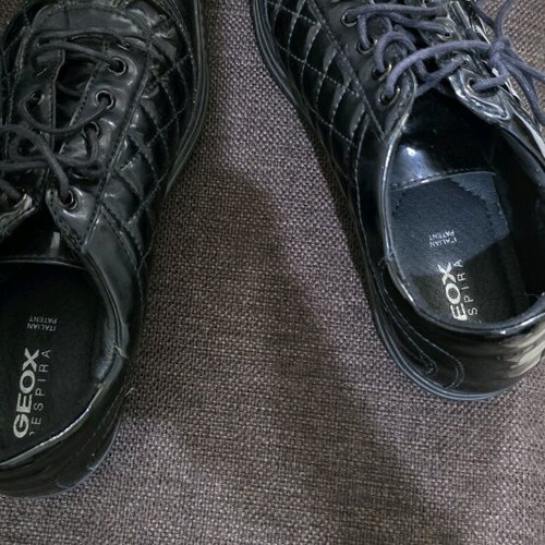 Geox shoes used, black patent leather, size 37