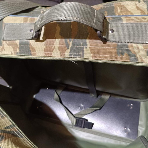 Camouflage bag used, suitable for travel or work, brown and green